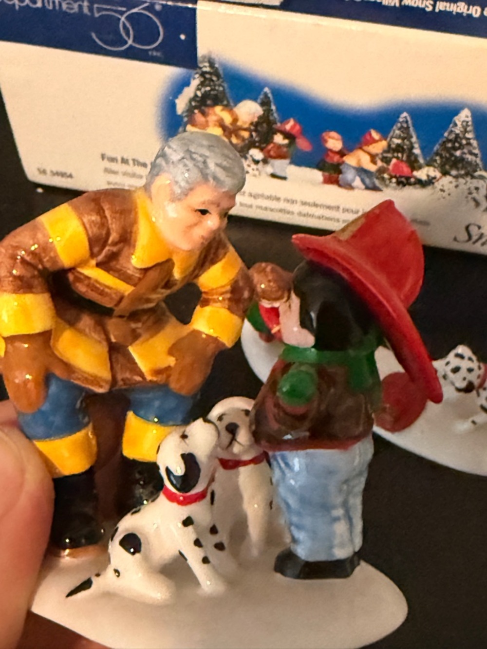 Dept. 56 “Fun at the Firehouse” hand painted porcelain, Original Snow Village - Picture 2 of 8